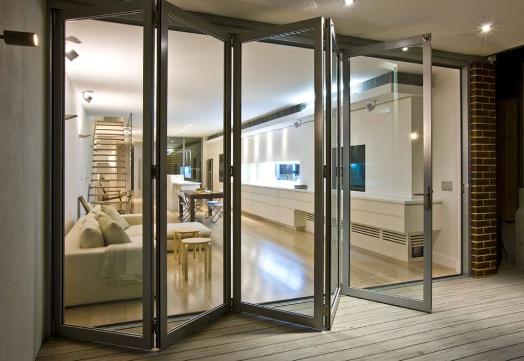 aluminium doors on house